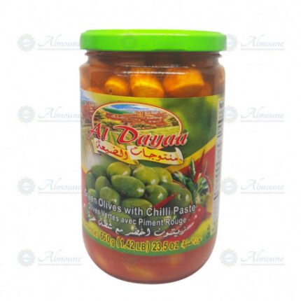 AL DAYAA GREEN OLIVES W CHATTA 660G*12